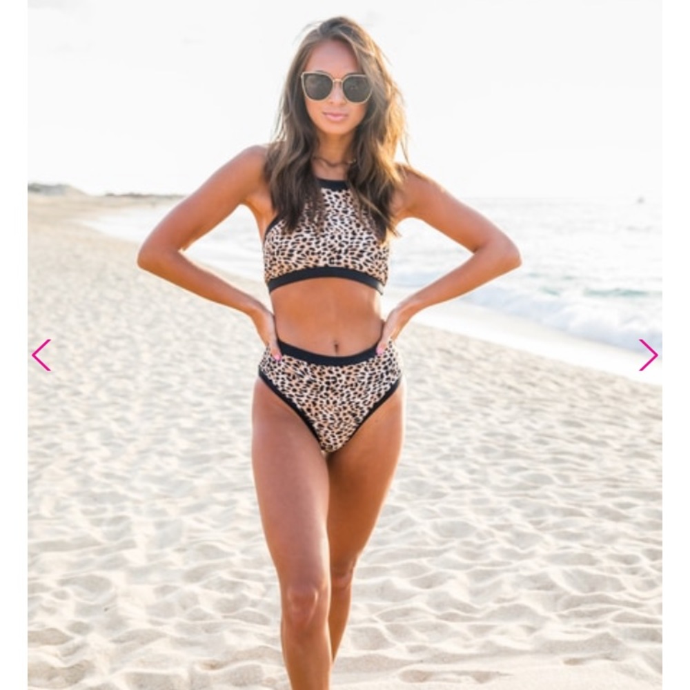 Cheetah print swim suit